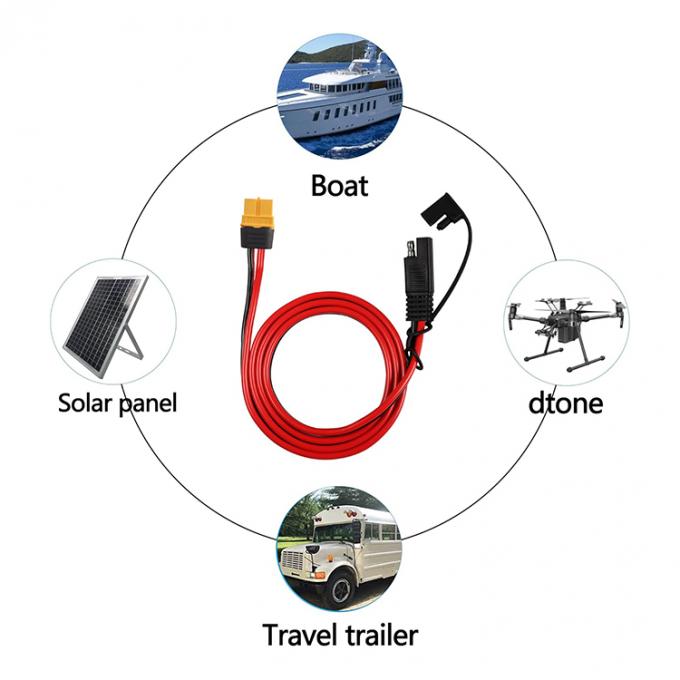 12AWG SAE para XT60 Conector Adaptador Cable de Extensão para Estação de Energia Solar Gerador Lipo Bateria 3