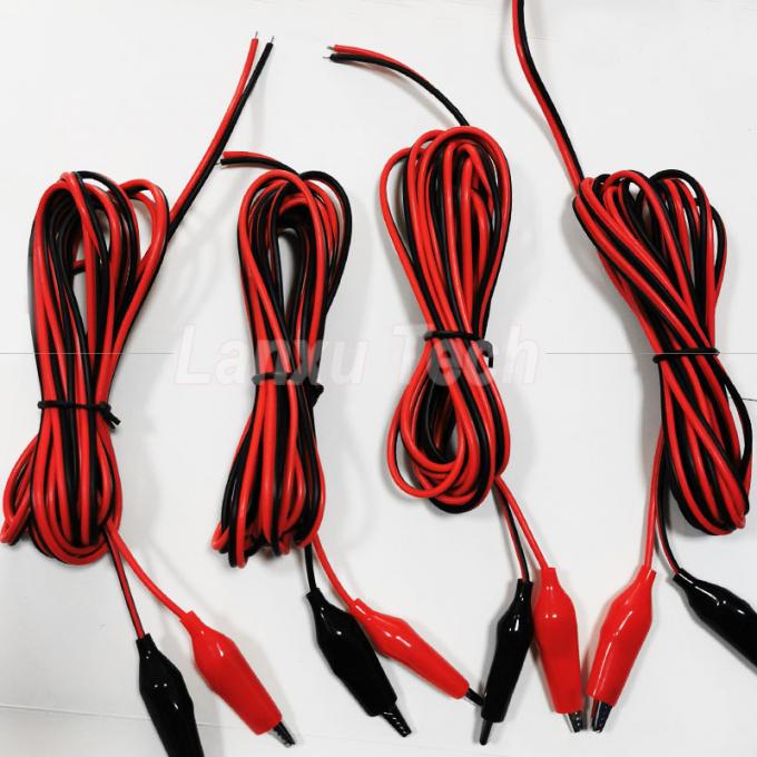 12v Preto Vermelho Teste Elétrico Leads Jumper Wire Alligator Crocodile Clips Cable 2