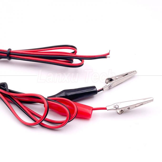 12v Preto Vermelho Teste Elétrico Leads Jumper Wire Alligator Crocodile Clips Cable 4