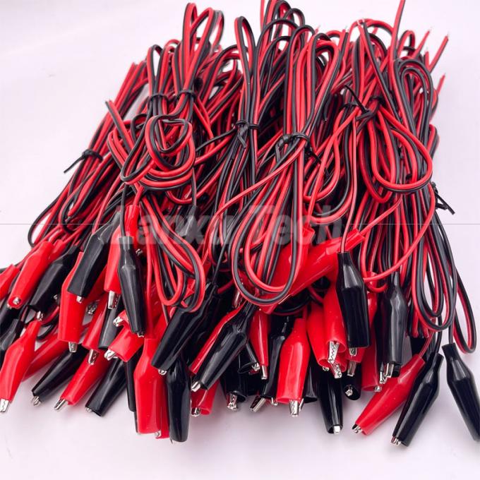 12v Preto Vermelho Teste Elétrico Leads Jumper Wire Alligator Crocodile Clips Cable 5