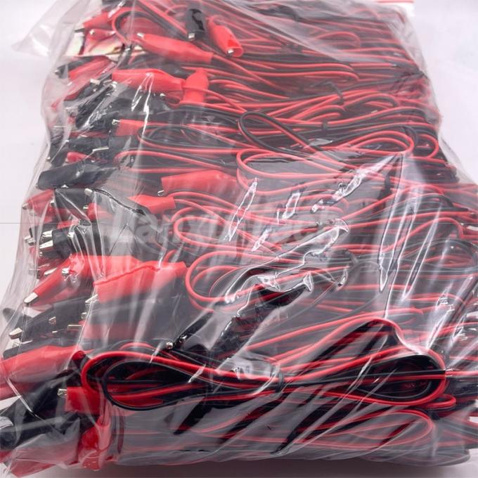 12v Preto Vermelho Teste Elétrico Leads Jumper Wire Alligator Crocodile Clips Cable 6