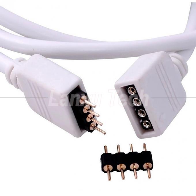 Cable de extensão de conector RGB de 4 pines de mulher para mulher para 5050 3528 2835 LED Light 5