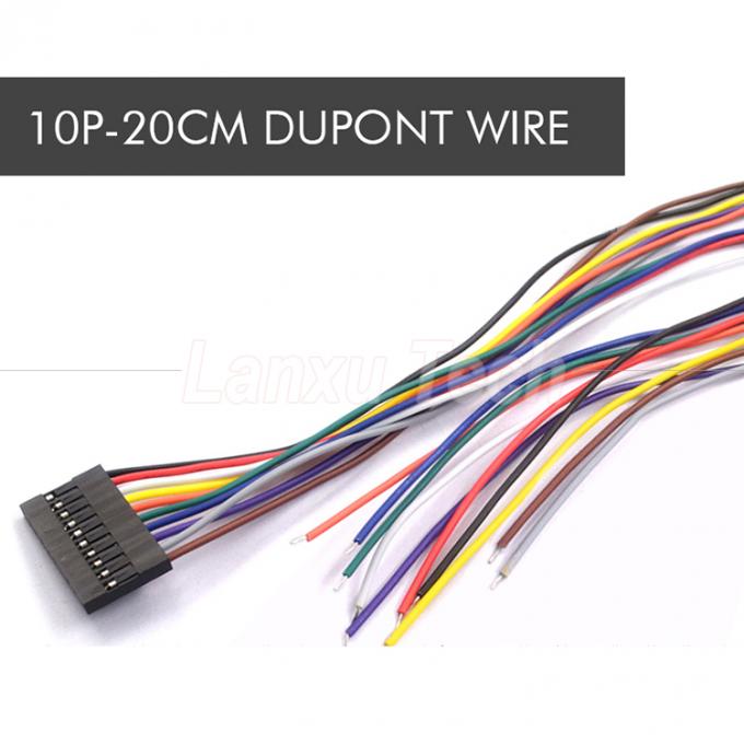 10cm 20cm 30cm 50cm 2 Pin 3 4 5 6 8 10 Pin Dupont 2.54mm Conector Cable Jumper Wire Harness 8