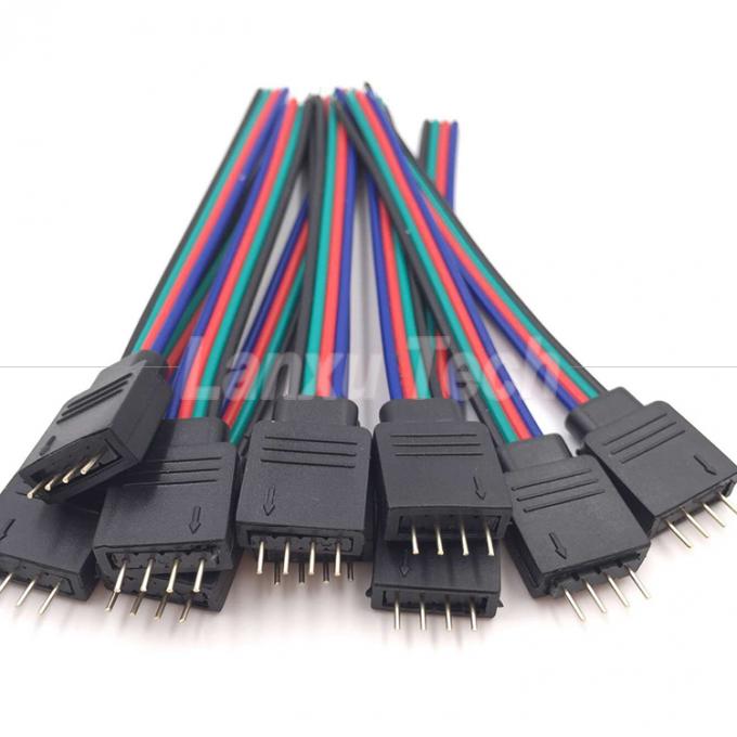 Conector RGB 4 pin 5050 cabo de fita de LED 0