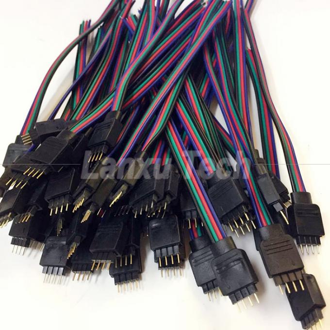 Conector RGB 4 pin 5050 cabo de fita de LED 4