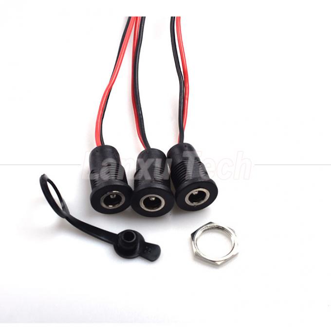 DC 022 5.5x2.1mm 5.5x2.5mm Female Socket Threaded Mount para JST SM 2 Pin Connector Cable 2