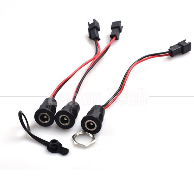 DC 022 5.5x2.1mm 5.5x2.5mm Female Socket Threaded Mount para JST SM 2 Pin Connector Cable 5