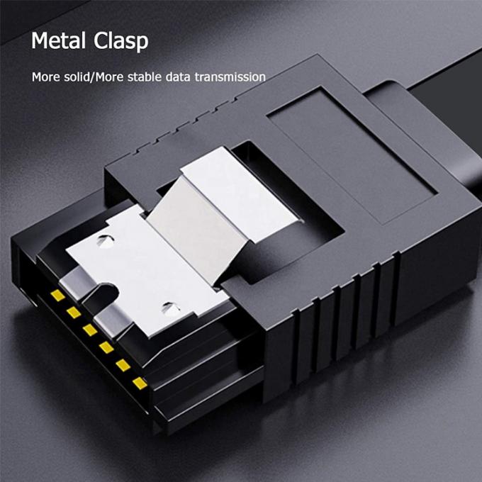 Alta velocidade 6Gbps taxa de dados Sata cabo de alimentação para disco rígido HDD SSD 4