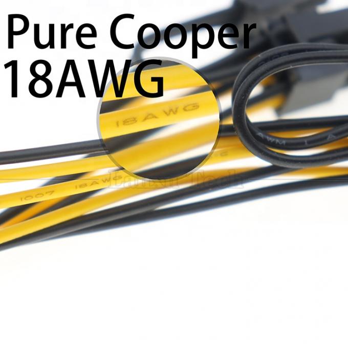 GPU 6 PIN para Dual 8 PIN 18AWG PCI Express Adaptador de alimentação da placa-mãe Cable de extensão PCIe 3