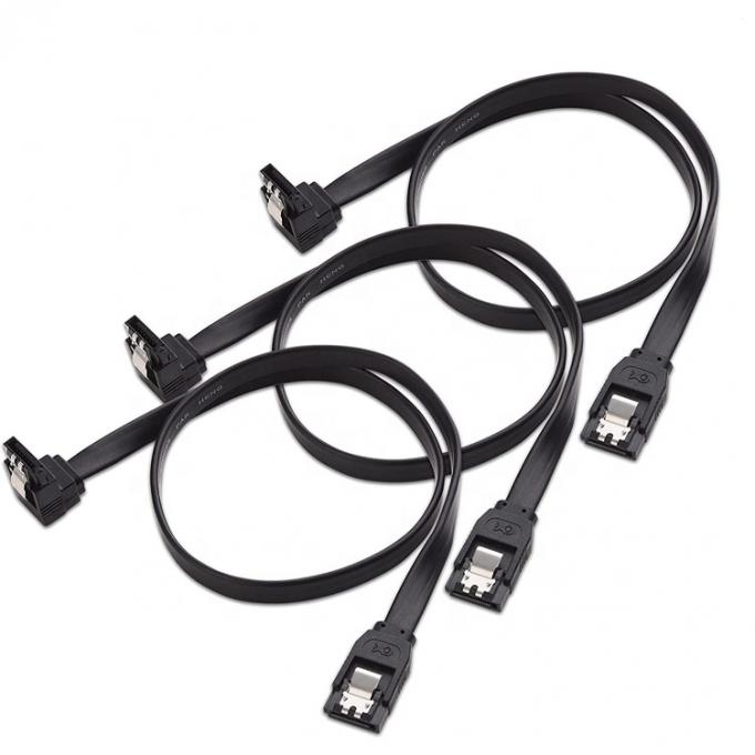 Alta velocidade 6Gbps 90 graus ângulo direito Sata conector cabo para disco rígido 0