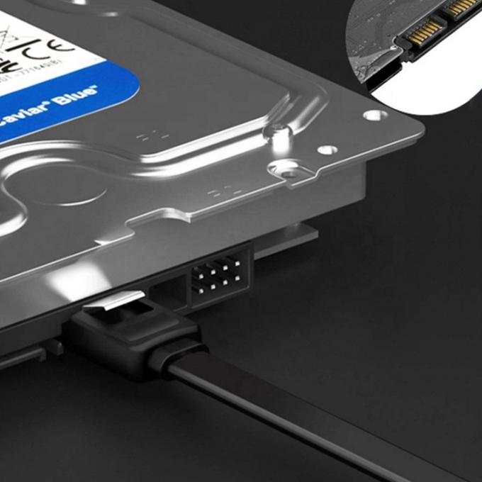 Alta velocidade 6Gbps 90 graus ângulo direito Sata conector cabo para disco rígido 3