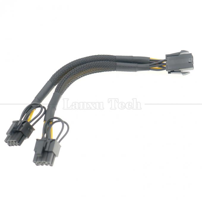 Manteiga 18AWG Pure Cooper Y Splitter 6 Pin para Dual 8 Pin 6+2 PCI Express Adaptador de Potência Extensão Cable PCIe para GPU 6