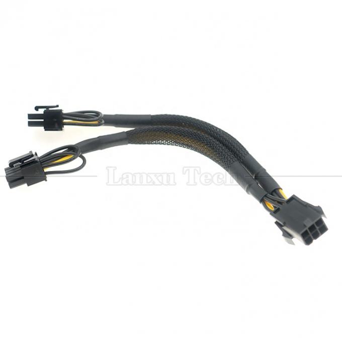 Manteiga 18AWG Pure Cooper Y Splitter 6 Pin para Dual 8 Pin 6+2 PCI Express Adaptador de Potência Extensão Cable PCIe para GPU 5