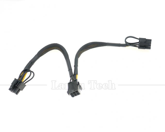 Manteiga 18AWG Pure Cooper Y Splitter 6 Pin para Dual 8 Pin 6+2 PCI Express Adaptador de Potência Extensão Cable PCIe para GPU 7