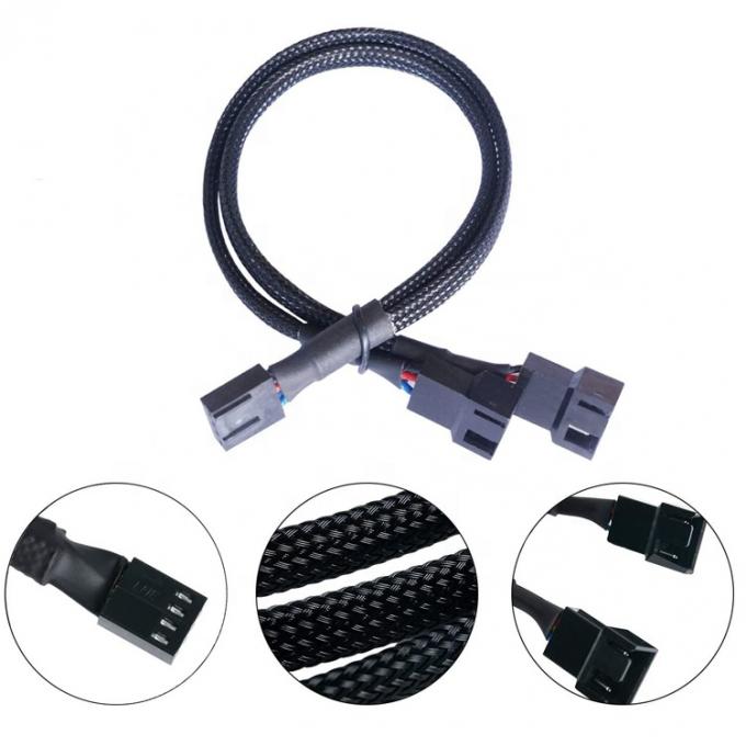 placa-mãe CPU 4 PIN Conector PC Case Controle de temperatura Fano de resfriamento Y Splitter Extensão PWM cabo 0