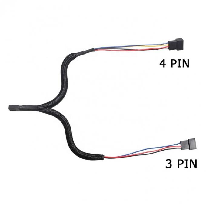placa-mãe CPU 4 PIN Conector PC Case Controle de temperatura Fano de resfriamento Y Splitter Extensão PWM cabo 3