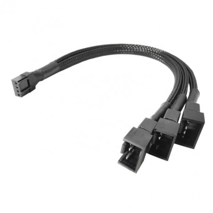 1 a 3 CPU 4 PIN Connector PC Case Controle de temperatura Fano de resfriamento Y Splitter Extension PWM Cable 0
