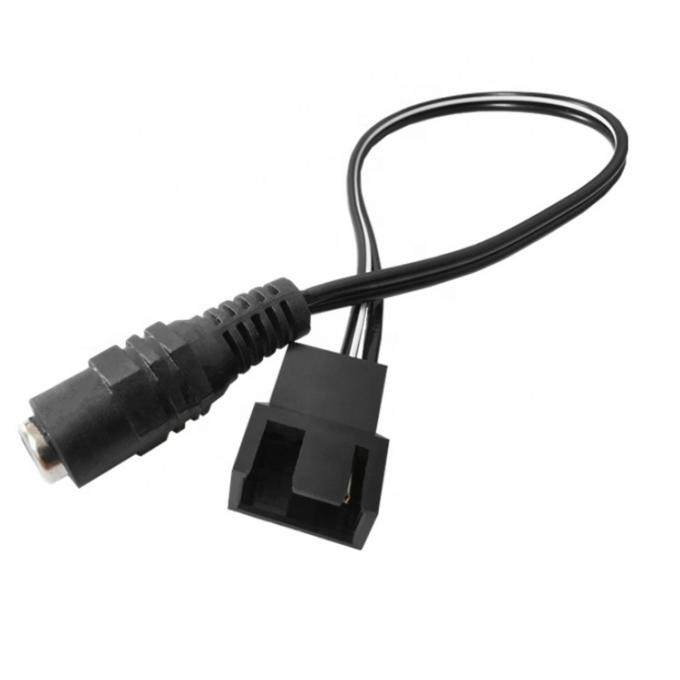 12V Fêmea DC Plug para 3 4 Pin PC Case Fã Power Adaptador PWM cabo de extensão 4