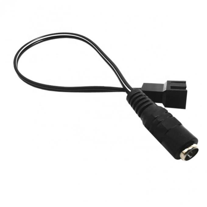 12V Fêmea DC Plug para 3 4 Pin PC Case Fã Power Adaptador PWM cabo de extensão 3