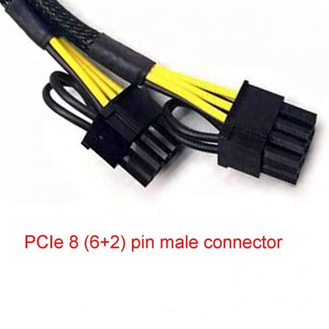 GPU 6 PIN Feminino para Dual 8 PIN Masculino 18AWG PCI Express Motherboard Adaptador de alimentação PCIe Riser 3.0 cabo de extensão 4