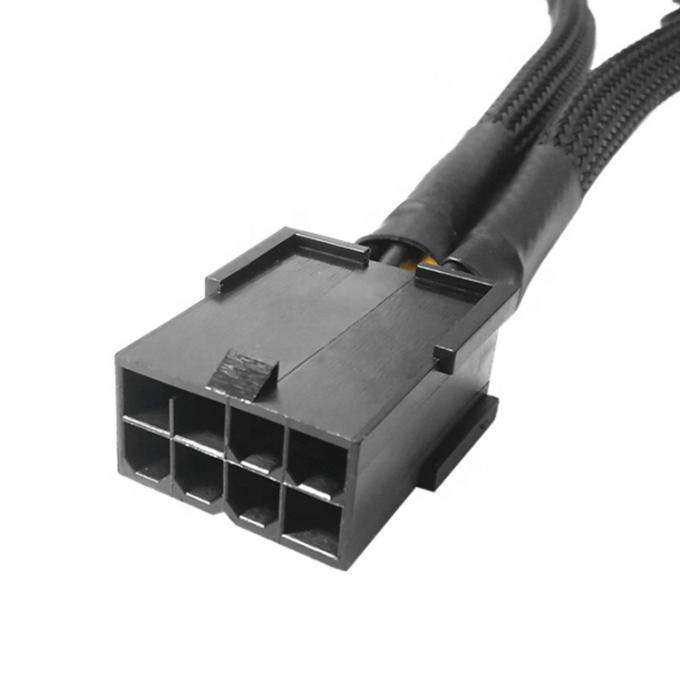 Manga tecida PCIe 8 pin Feminino para duplo 8 pin Masculino PCI Express Graphics Video Card GPU Adaptador de energia cabo 2