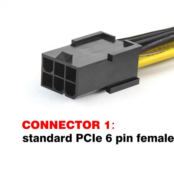 PCI-E 6 Pins para 6 Pins GPU ATX de vídeo gráfico de macho para fêmea PCIE PCI Express cabo de alimentação 2