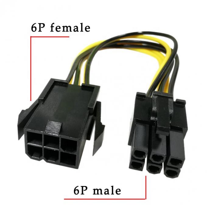PCI-E 6 Pins para 6 Pins GPU ATX de vídeo gráfico de macho para fêmea PCIE PCI Express cabo de alimentação 3