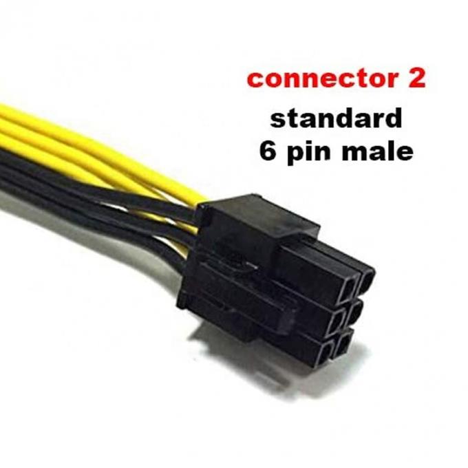 PCI-E 6 Pins para 6 Pins GPU ATX de vídeo gráfico de macho para fêmea PCIE PCI Express cabo de alimentação 1