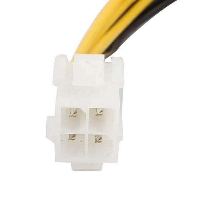 Cable de extensão de alimentação do CPU da placa-mãe ATX de 4 pines feminina para 8 pines masculina 2