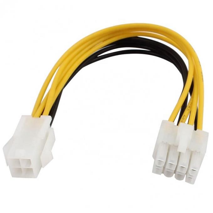 Cable de extensão de alimentação do CPU da placa-mãe ATX de 4 pines feminina para 8 pines masculina 3