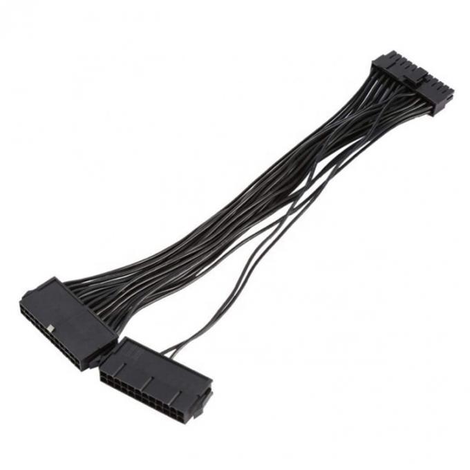 PSU 24 PIN Fêmea para Dual 20 4 24 PIN Homem ATX Mining Motherboard Extension Cable 2