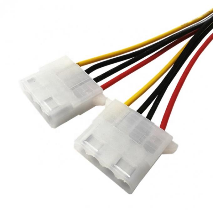 Sata 15 Pin Macho para Dual Molex 4 Pin Lp4 IDE Female Hard Drive Power Y Adaptador Converter Cable para HDD SSD 3