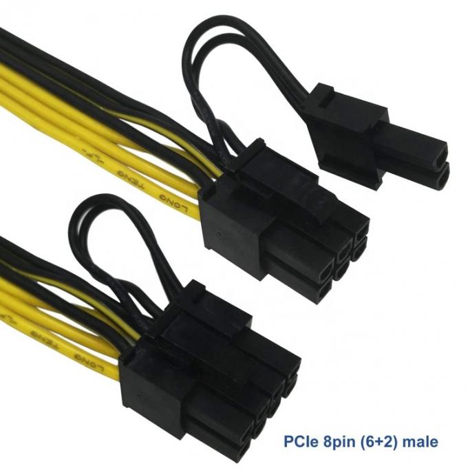 PCIe 8 Pin Macho para Dual 8 Pin Macho PCI Express Graphics Video Card GPU Splitter Power Adapter Cable 3