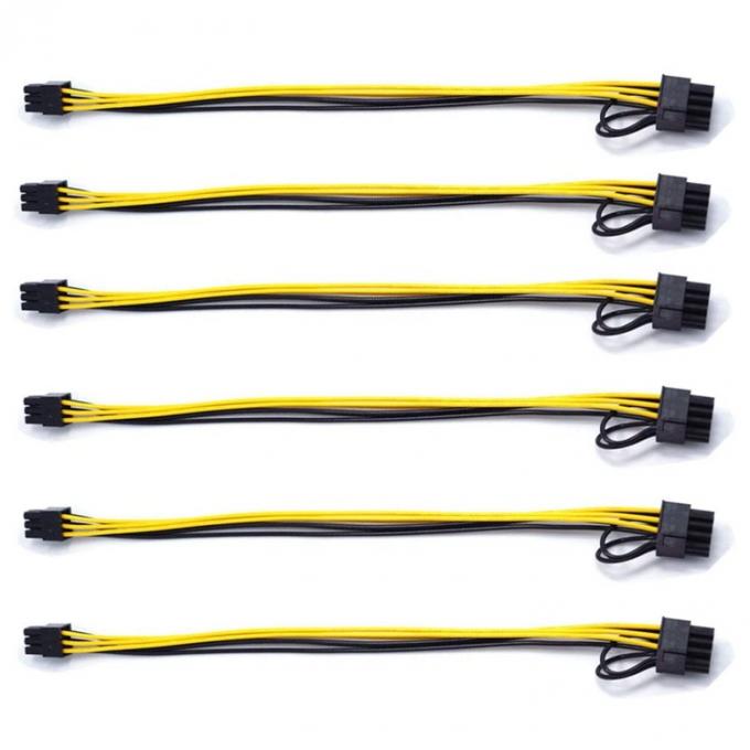 PCIE 6 pin a 8 pin GPU ATX Cartão gráfico de vídeo PCIE PCI Express cabo de alimentação 5