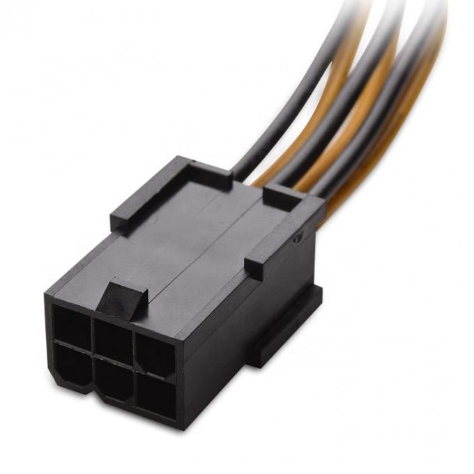 6 pin masculino para 8 pin masculino GPU ATX Cartão gráfico de vídeo PCIe Express Adaptador de fonte de alimentação cabo de extensão para computador 1