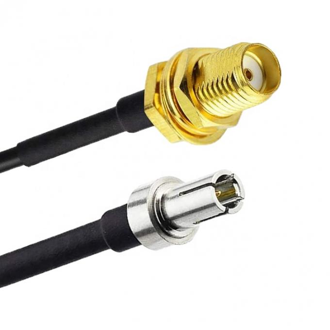 Cable coaxial de conector feminino de antena adaptador de RF personalizado TS9 para SMA 1