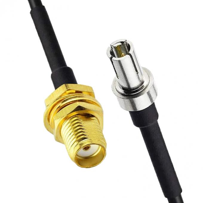 Cable coaxial de conector feminino de antena adaptador de RF personalizado TS9 para SMA 4