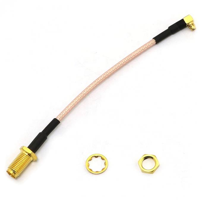 RG316 90 graus ângulo direito MMCX macho para SMA Fêmea Antenna Pigtail RF cabo coaxial 4