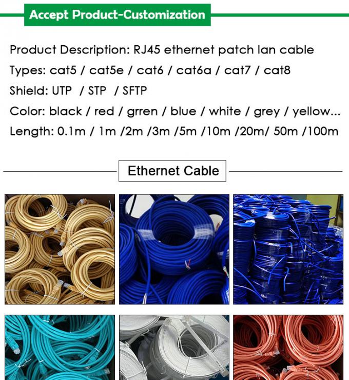 1M 3M 5M UTP FTP STP SFTP Shield Cat5 Cat5e Cat6 Ca6a Cat7 RJ45 conector Lan Network Ethernet Patch Cable 0