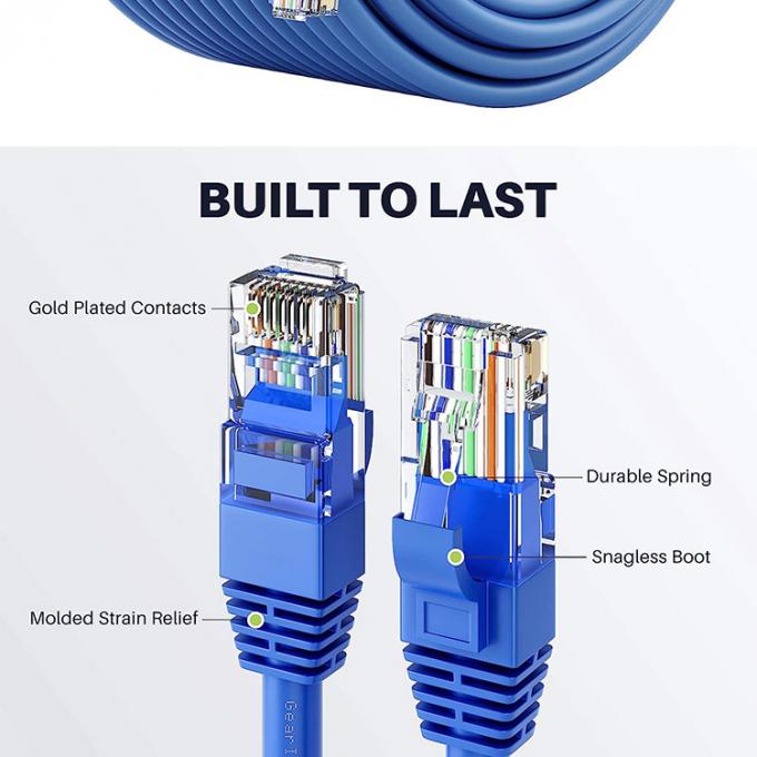 OEM de alta qualidade Pure Cooper Shield FTP UTP STP SFTP Cat5 Cat5e Cat6 Cat6a Cat7 Cat8 RJ45 Ethernet Patch Lan Network Cable 2