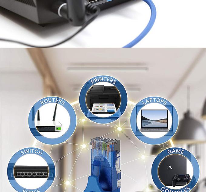 OEM de alta qualidade Pure Cooper Shield FTP UTP STP SFTP Cat5 Cat5e Cat6 Cat6a Cat7 Cat8 RJ45 Ethernet Patch Lan Network Cable 6