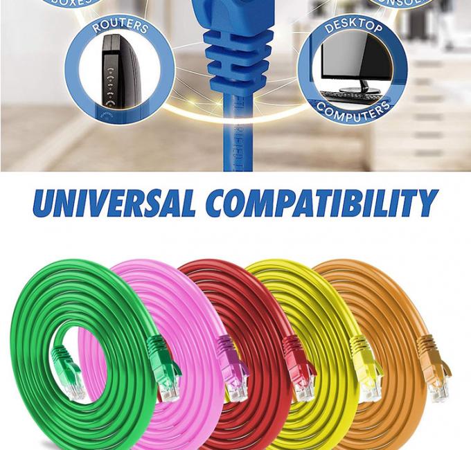 OEM de alta qualidade Pure Cooper Shield FTP UTP STP SFTP Cat5 Cat5e Cat6 Cat6a Cat7 Cat8 RJ45 Ethernet Patch Lan Network Cable 7