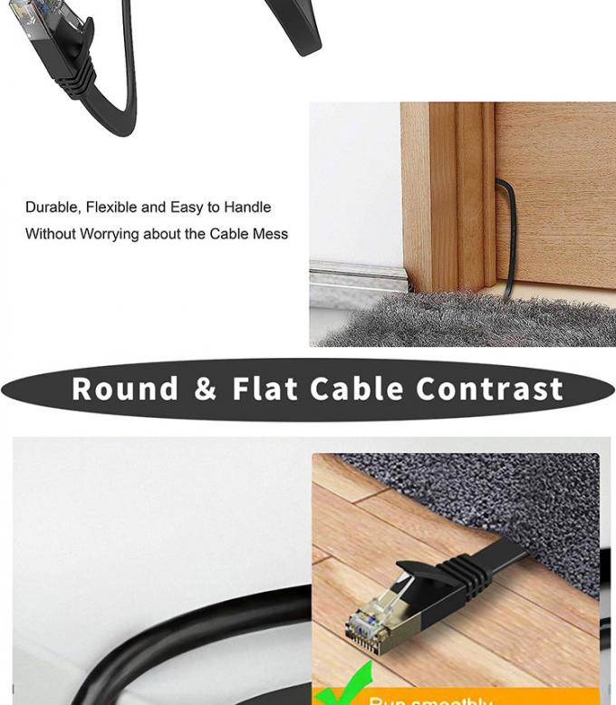 1M 3M 5M UTP FTP STP SFTP Shield Cat5 Cat5e Cat6 Ca6a Cat7 RJ45 Flat Network Lan Ethernet Patch Cable para Computador 3