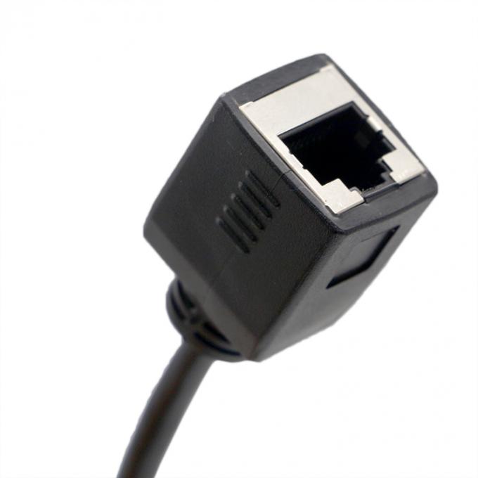 DB9 Fêmea RS232 Serial para RJ45 Fêmea Socket Cable 1