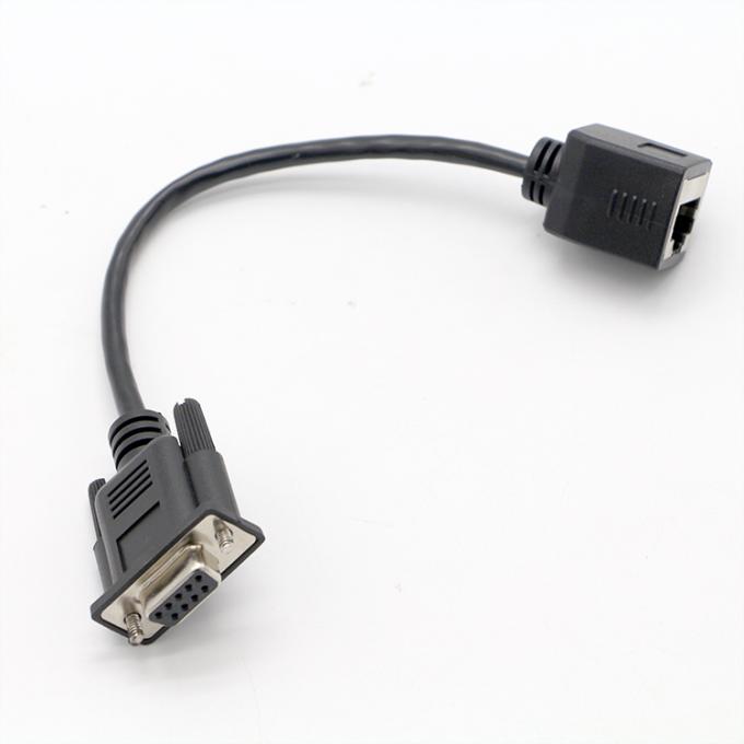 DB9 Fêmea RS232 Serial para RJ45 Fêmea Socket Cable 4
