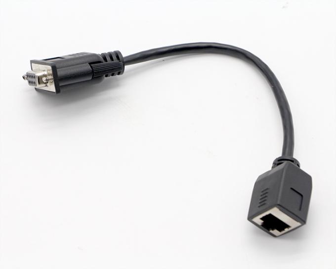 DB9 Fêmea RS232 Serial para RJ45 Fêmea Socket Cable 3