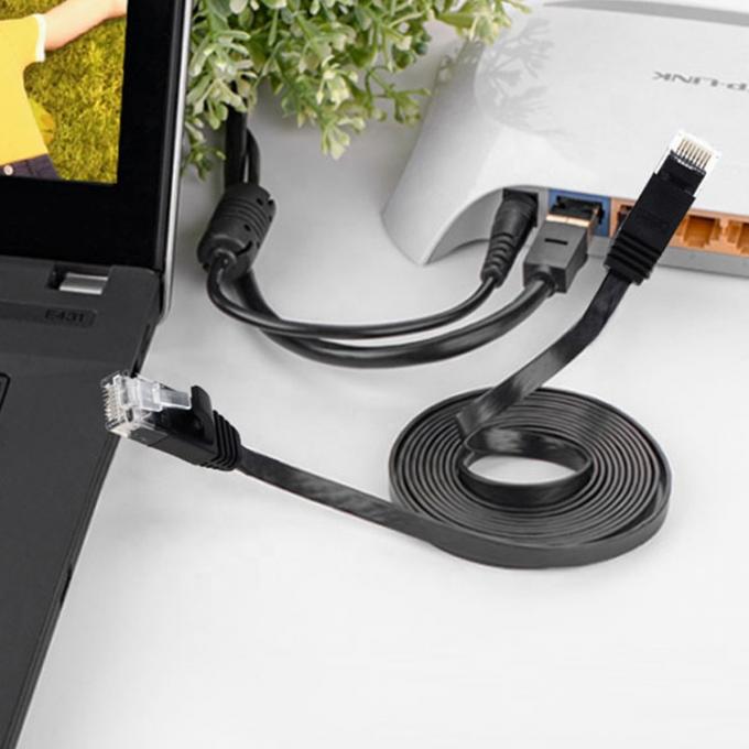 UTP STP Industrial Cat5 Cat5e Cat6 Cat7 Cat8 Flat RJ45 Patch Cord Rede Lan Cabo de extensão Ethernet 5