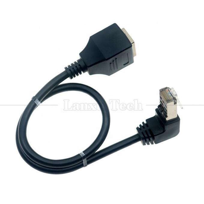 Ângulo de 90 graus RJ45 macho para RJ45 fêmea Socket Cat5e Ethernet Lan Cable 2