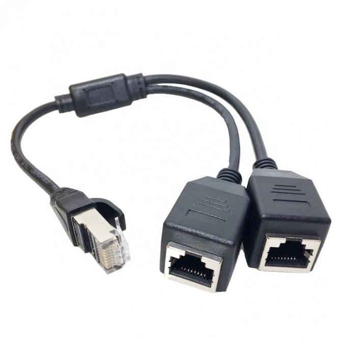 1 macho para 2 fêmeas Maneiras Socket Port RJ45 interface Cat5 Lan Network Ethernet Splitter Y Adaptador Cable 0