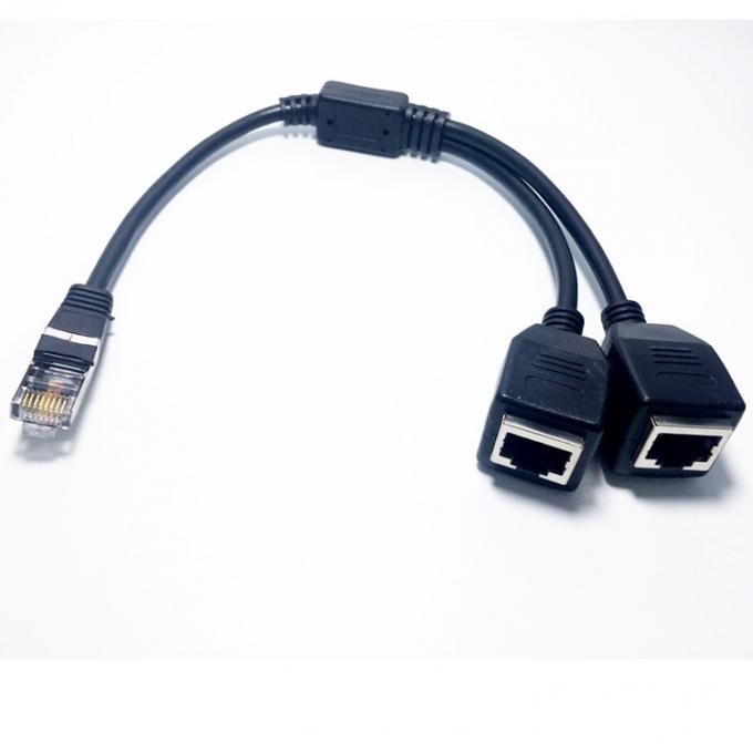 1 macho para 2 fêmeas Maneiras Socket Port RJ45 interface Cat5 Lan Network Ethernet Splitter Y Adaptador Cable 2